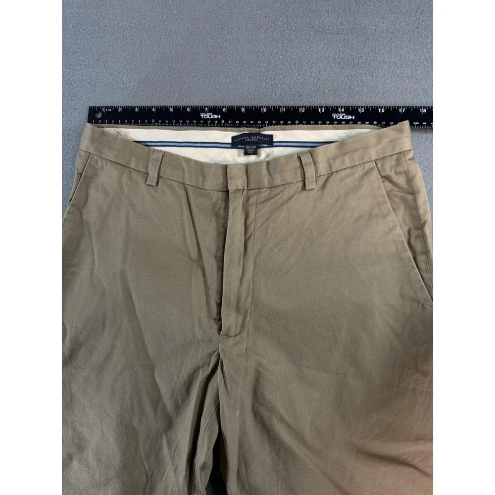 Banana Republic Jackson Pants Mens 34x30 Beige Regular Fit Chino Straight Casual